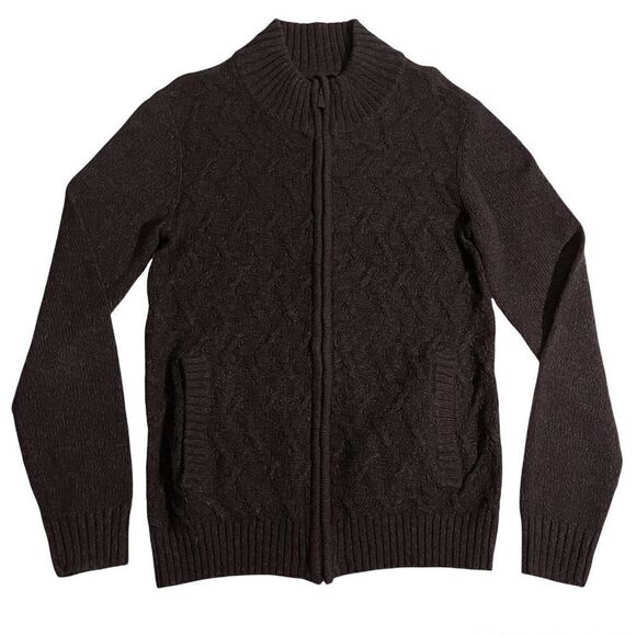 METHOD Zipper Cardigan Sweater Navy Small - Picture 2 of 8